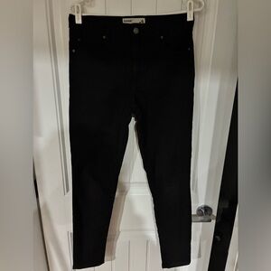 Garage Black stretchy high rise skinny denim.